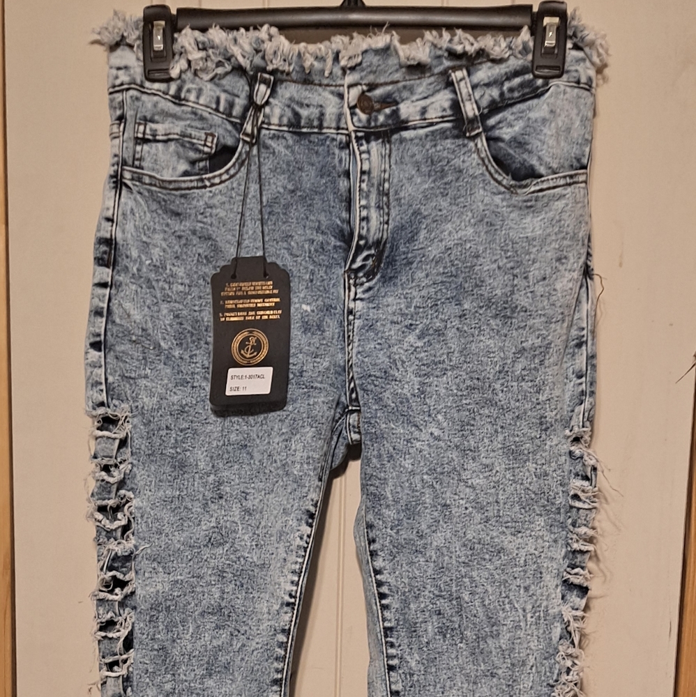 Distressed jeans